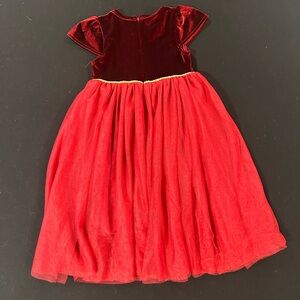 Elegant Red Velvet Kids Formal Dress